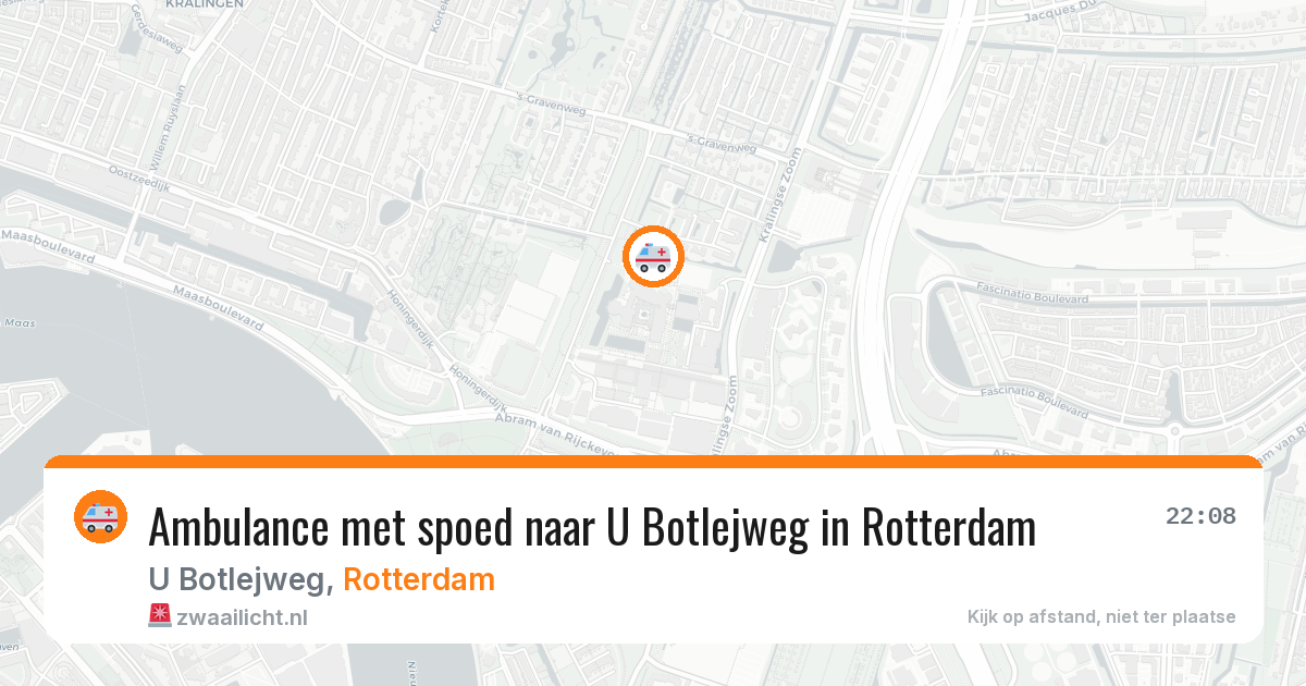 Ambulance met spoed naar U Botlejweg in Rotterdam — 4 mei 2026