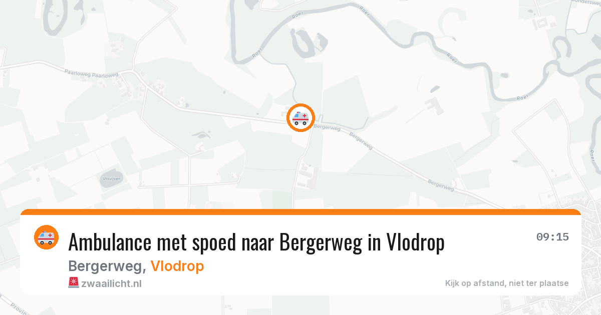 Ambulance met spoed naar Bergerweg in Vlodrop — 24 mei 2026