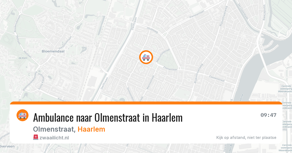 Ambulance naar Olmenstraat in Haarlem — 27 jul 2026