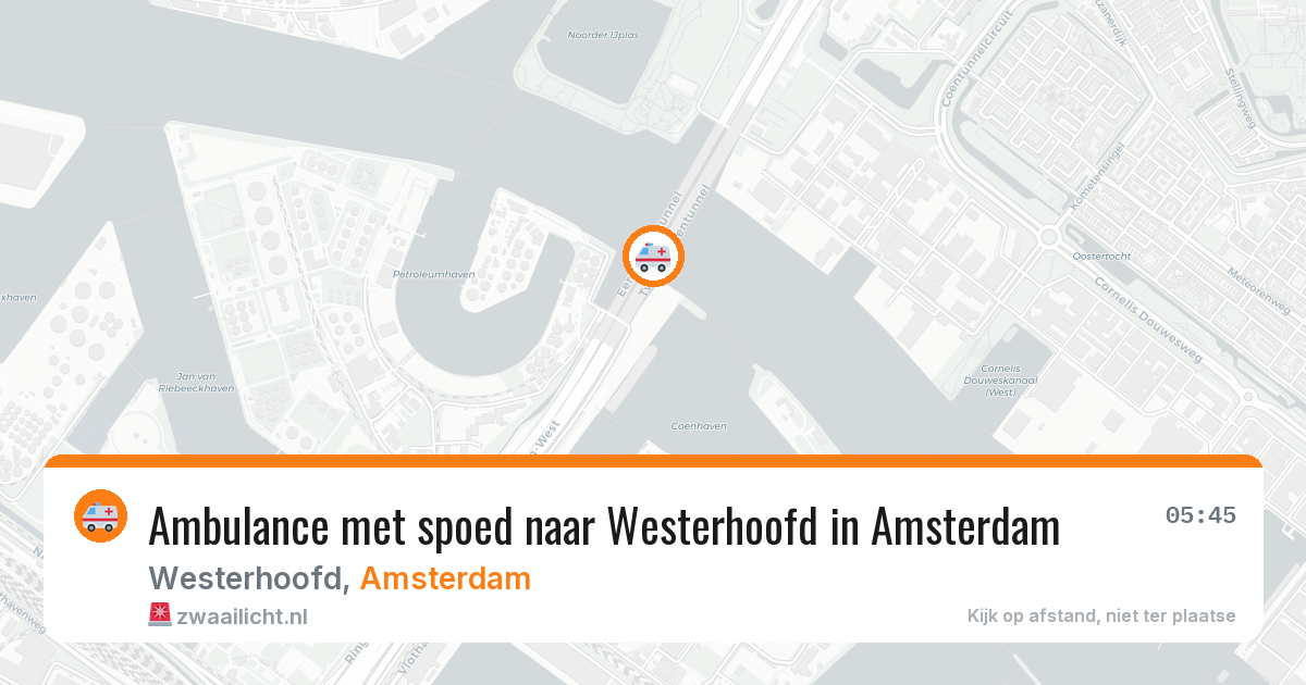 Ambulance met spoed naar Westerhoofd in Amsterdam — 28 mei 2026