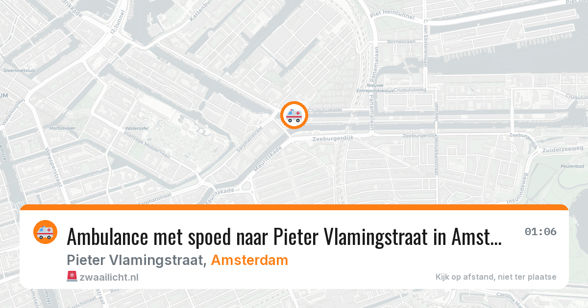 Ambulance met spoed naar Pieter Vlamingstraat in Amsterdam — 18 jul 2026