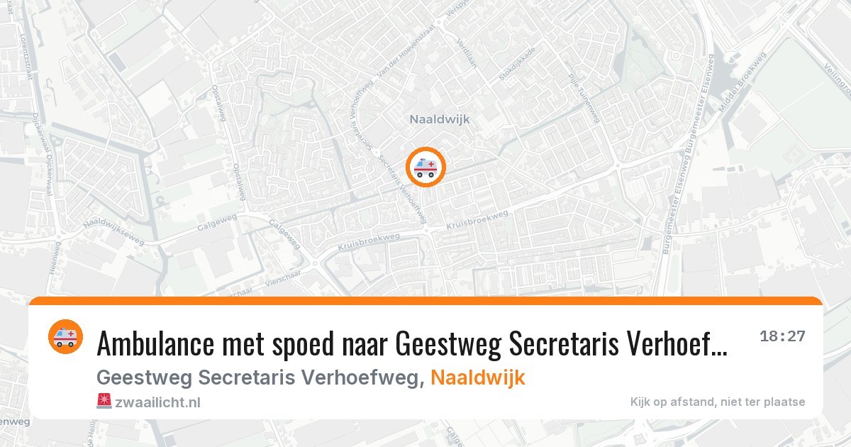 Ambulance met spoed naar Geestweg Secretaris Verhoefweg in Naaldwijk — 25 mei 2026
