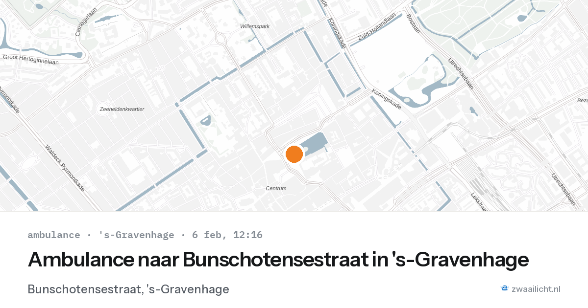Ambulance naar Bunschotensestraat in 's-Gravenhage — 6 feb 2026