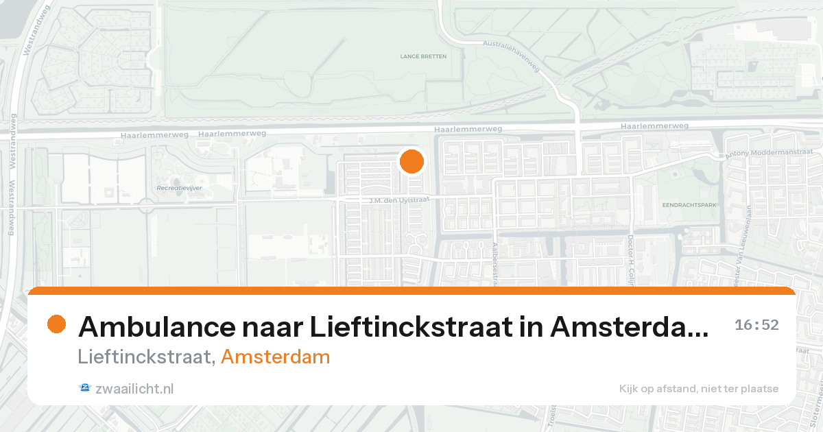 Ambulance naar Lieftinckstraat in Amsterdam — 21 aug 2026