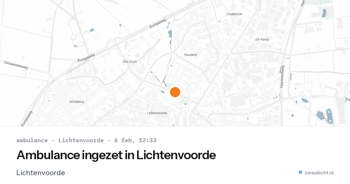 Ambulance ingezet in Lichtenvoorde — 6 feb 2026