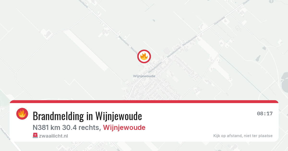 Brandmelding in Wijnjewoude — 28 jul 2026