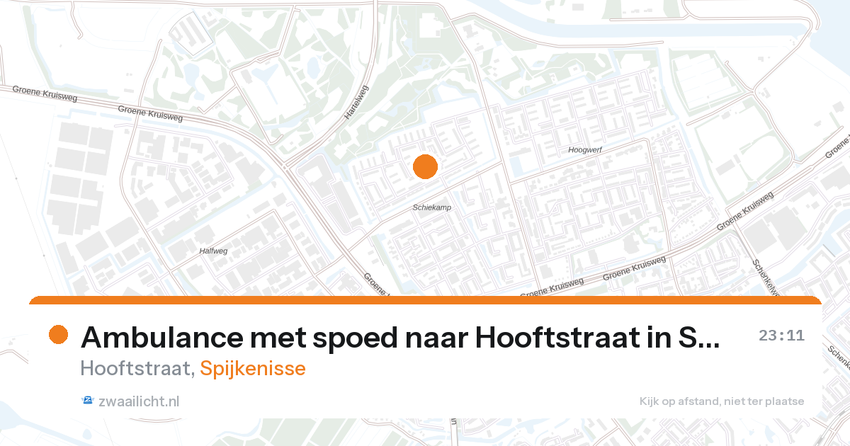 Ambulance met spoed naar Hooftstraat in Spijkenisse — 19 jul 2026
