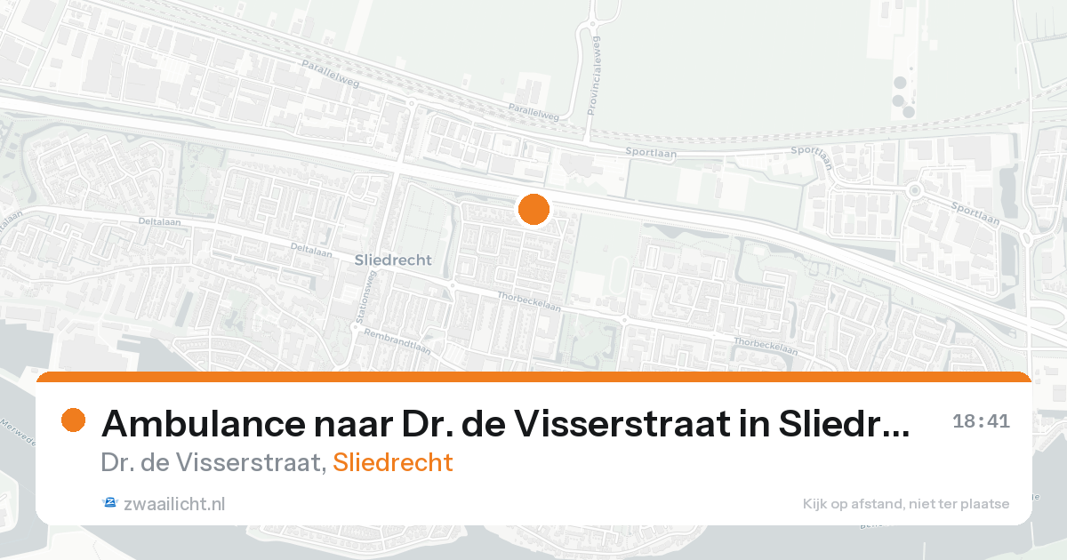 Ambulance naar Dr. de Visserstraat in Sliedrecht — 29 jun 2026