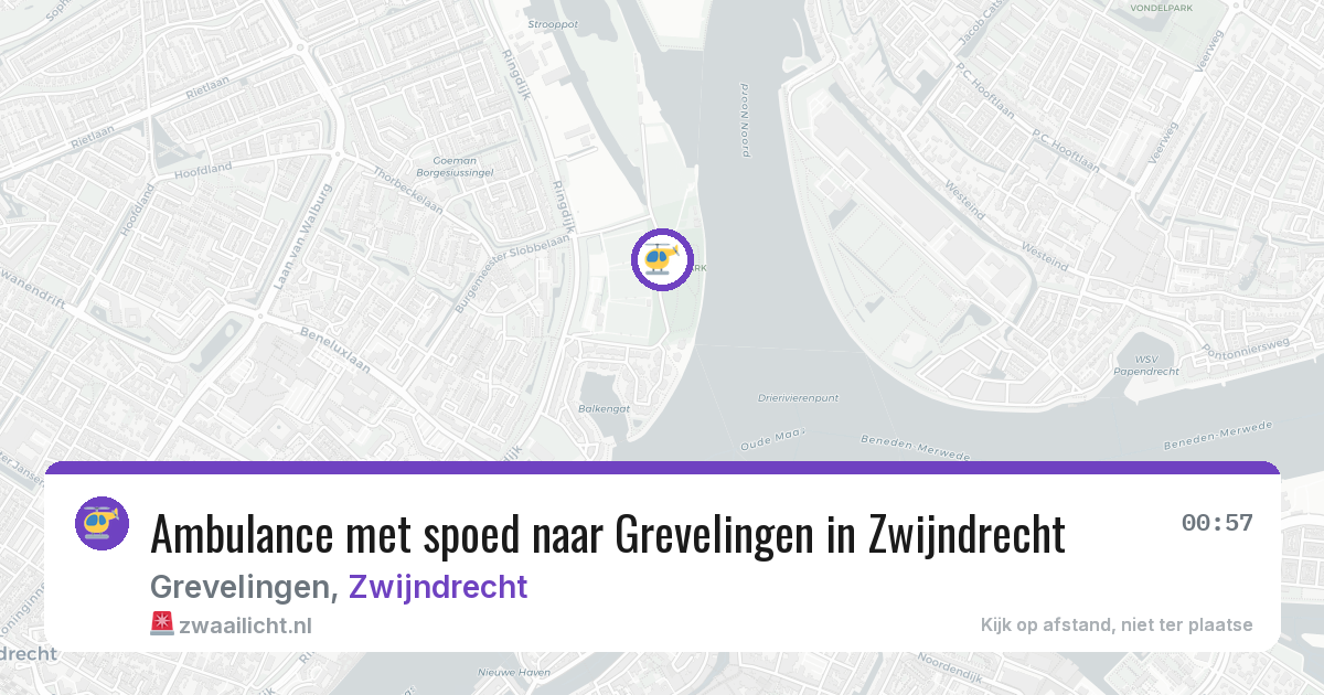 Ambulance met spoed naar Grevelingen in Zwijndrecht — 17 jun 2026