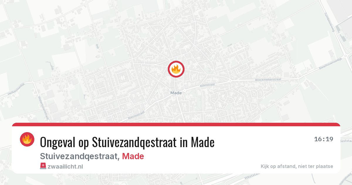Ongeval op Stuivezandqestraat in Made — 27 jun 2026