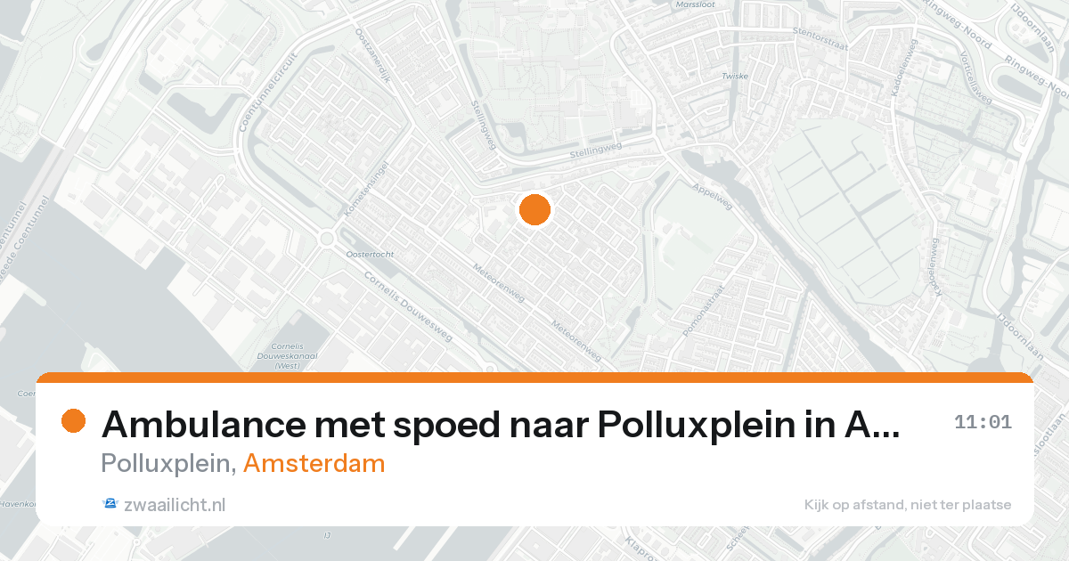 Ambulance met spoed naar Polluxplein in Amsterdam — 31 jan 2026