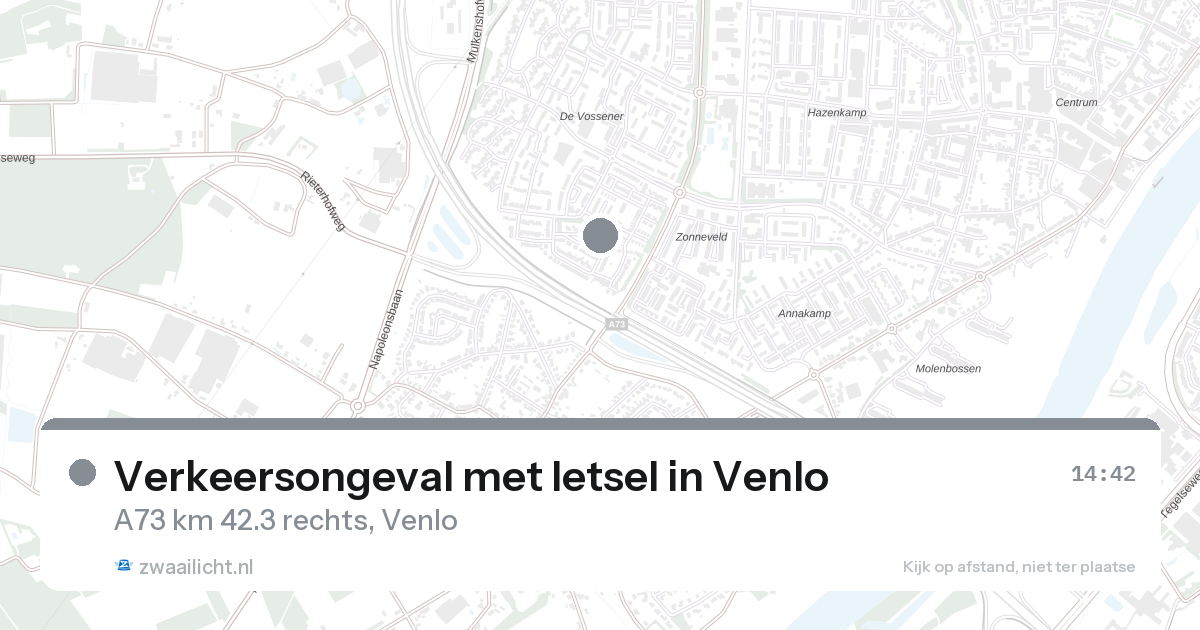 Verkeersongeval met letsel in Venlo — 12 aug 2026