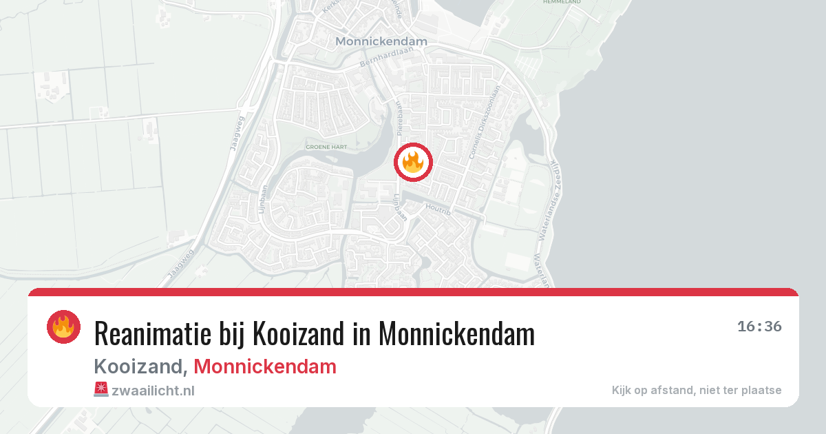 Reanimatie bij Kooizand in Monnickendam — 10 mrt 2026