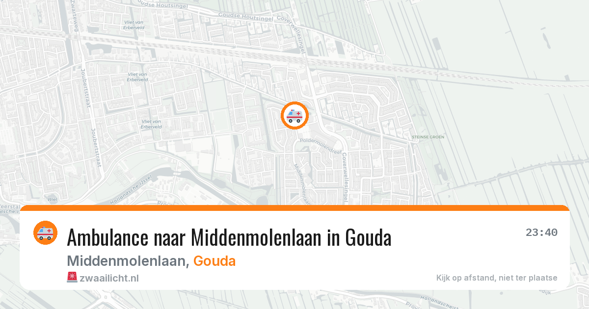 Ambulance naar Middenmolenlaan in Gouda — 10 aug 2026