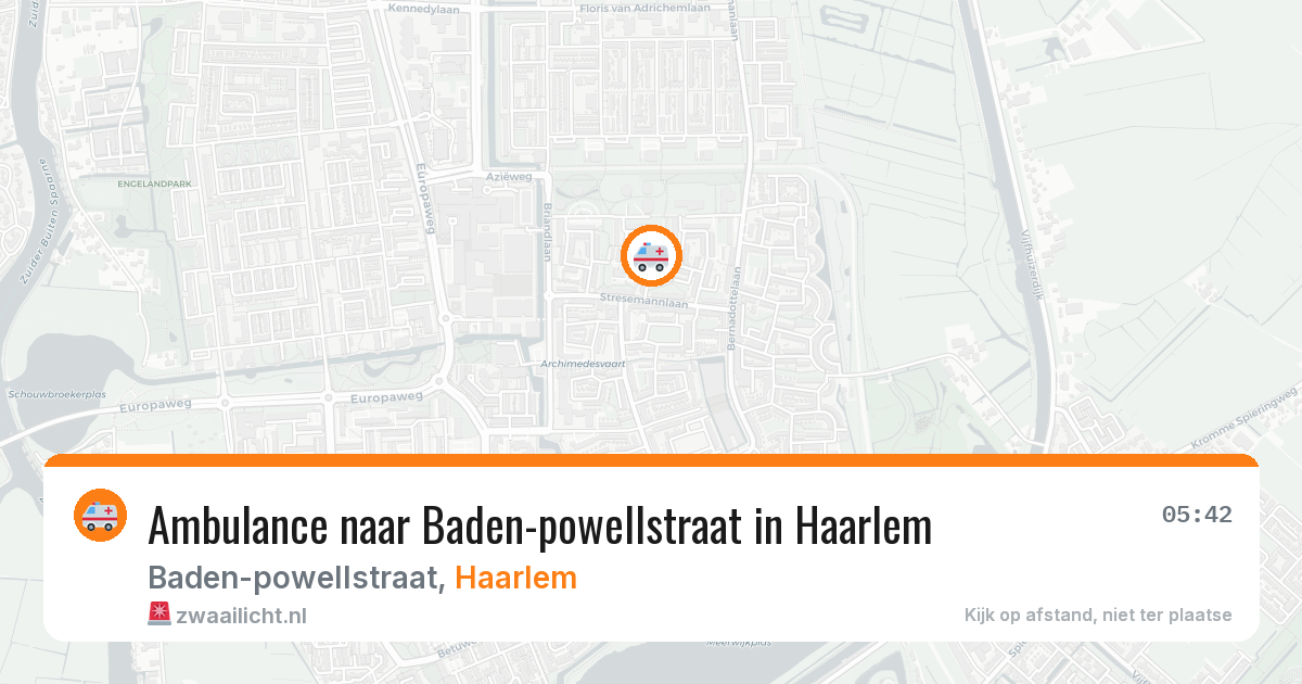 Ambulance naar Baden-powellstraat in Haarlem — 4 apr 2026