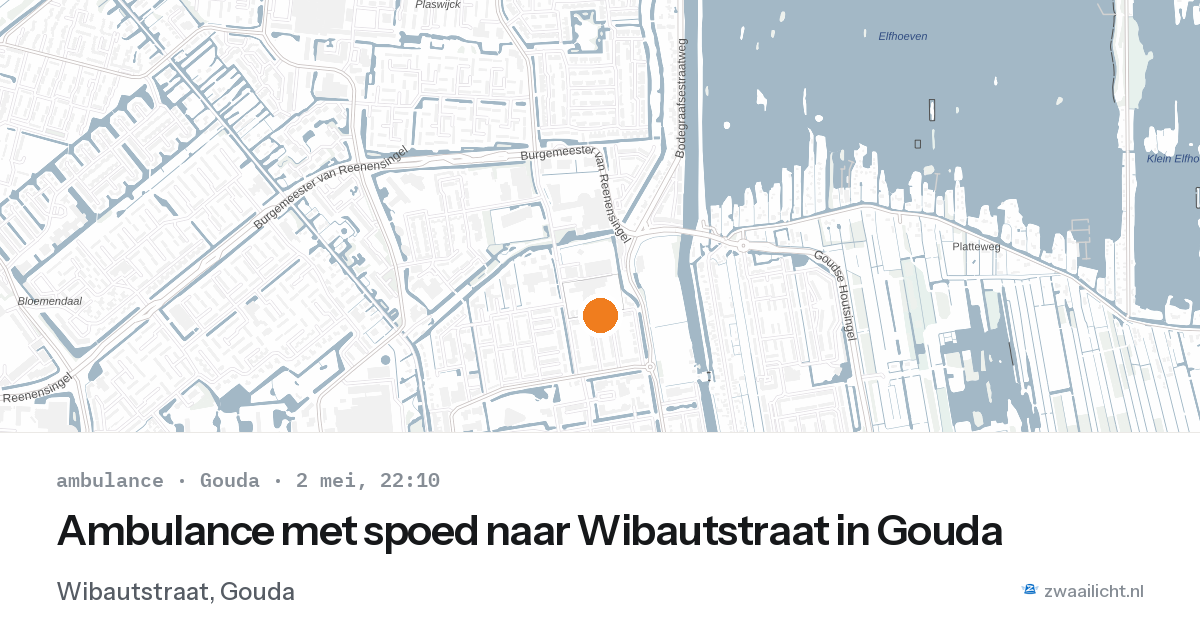 Ambulance met spoed naar Wibautstraat in Gouda — 2 mei 2026