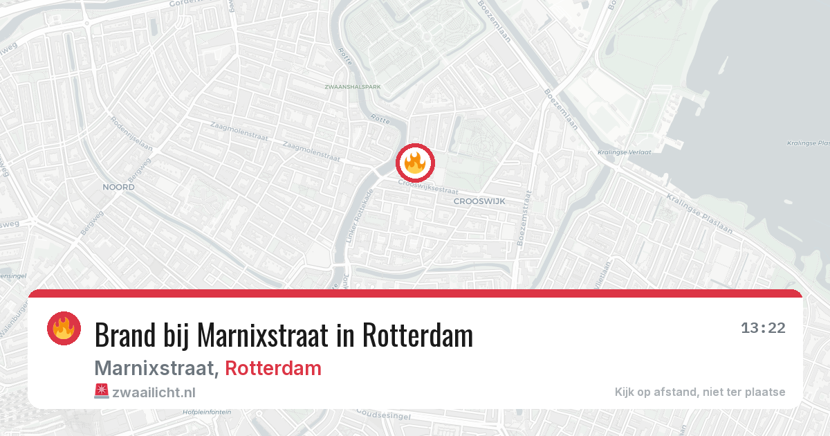 Brand bij Marnixstraat in Rotterdam — 10 jul 2026