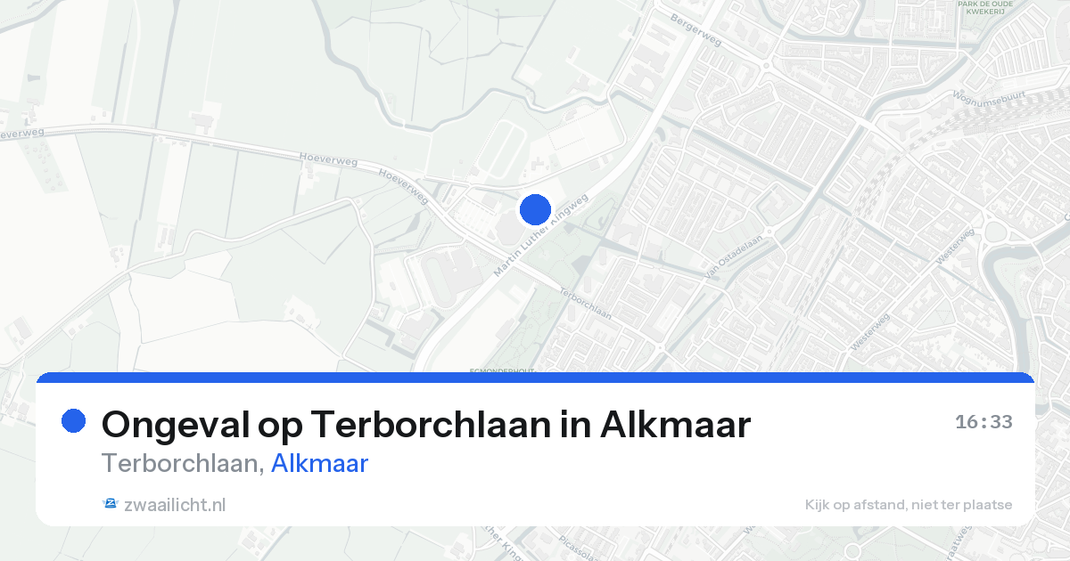 Ongeval op Terborchlaan in Alkmaar — 25 aug 2026
