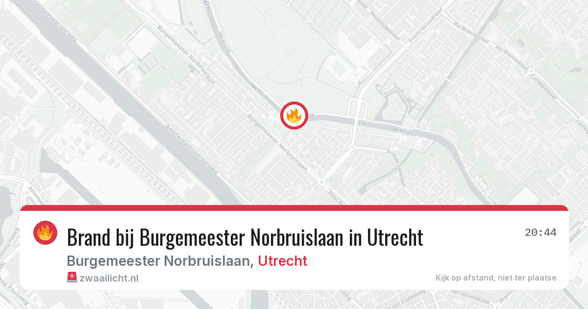 Brand bij Burgemeester Norbruislaan in Utrecht — 24 jun 2026