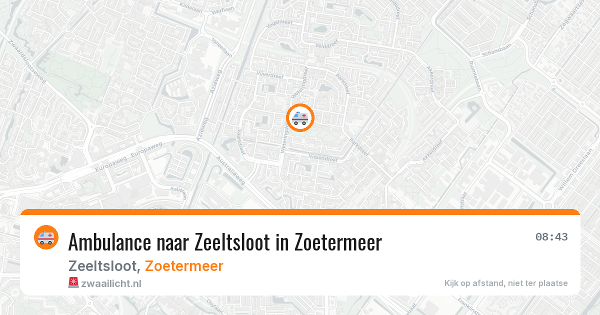 Ambulance naar Zeeltsloot in Zoetermeer — 27 mrt 2026