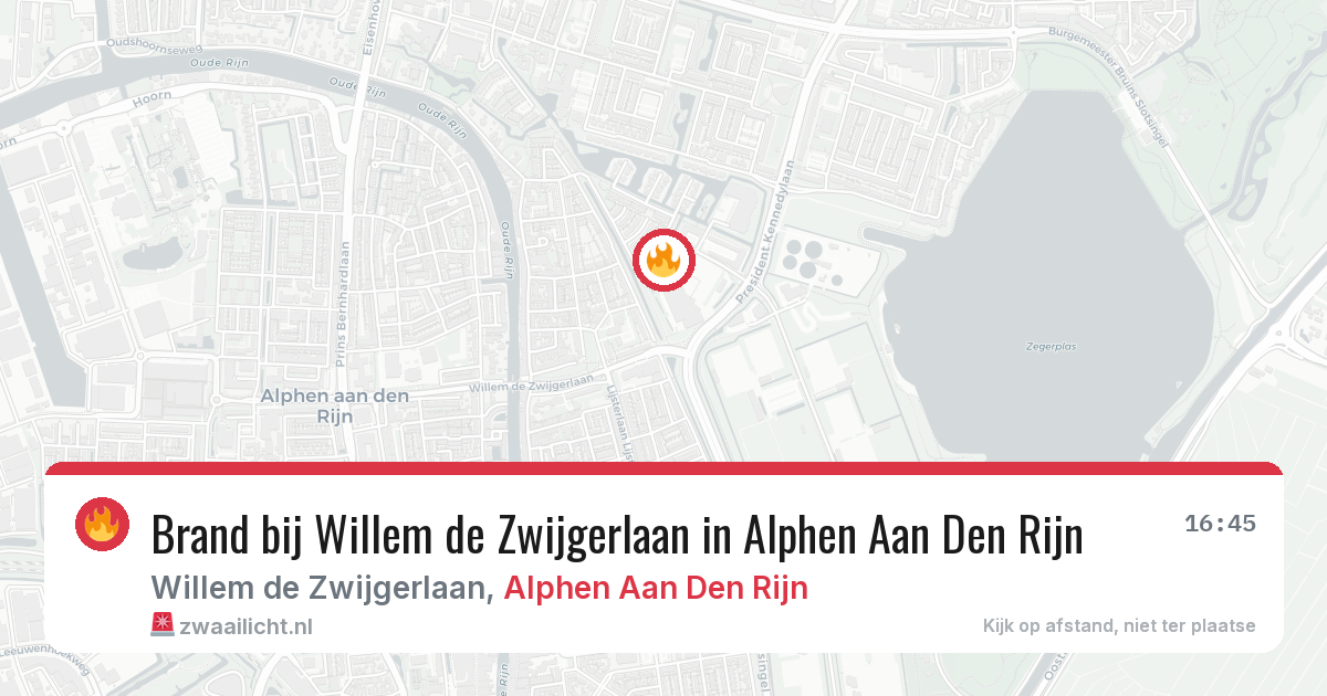 Brand bij Willem de Zwijgerlaan in Alphen Aan Den Rijn — 1 jul 2026