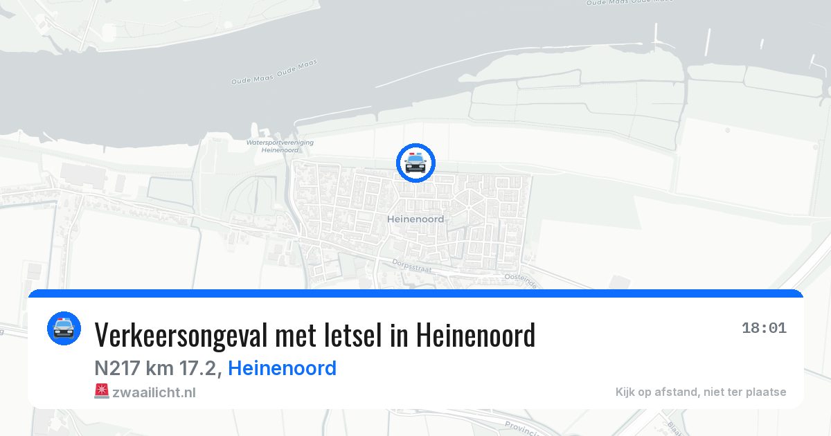 Verkeersongeval met letsel in Heinenoord — 15 mei 2026