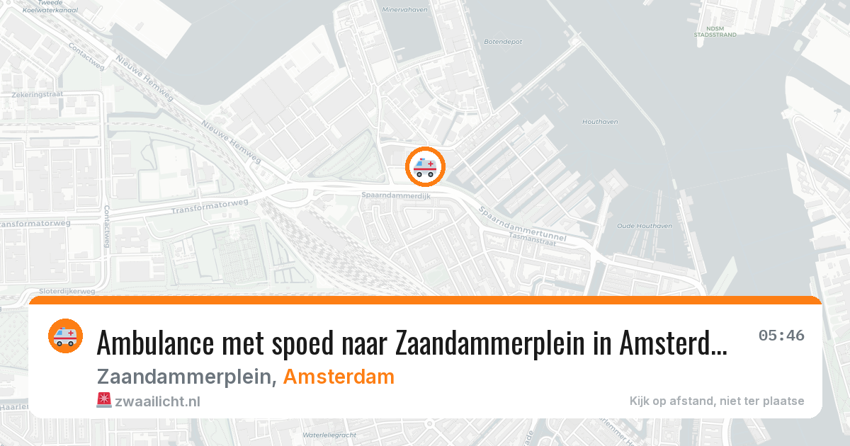 Ambulance met spoed naar Zaandammerplein in Amsterdam — 8 apr 2026