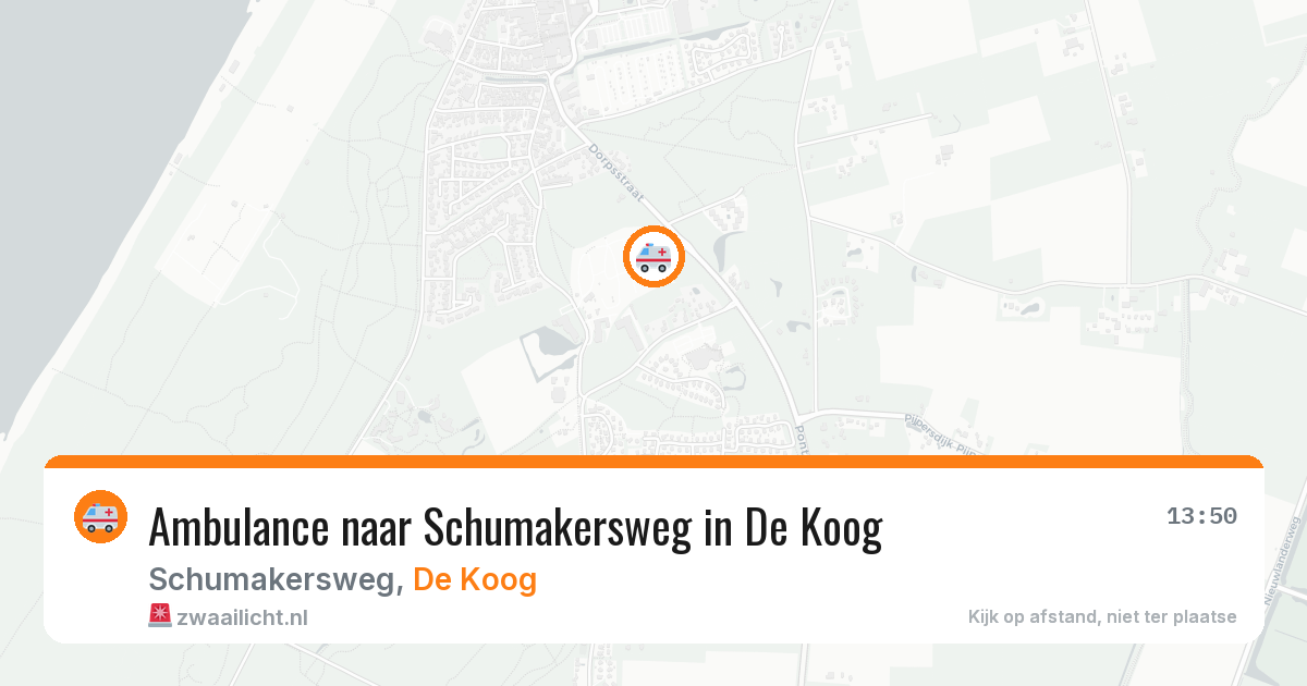 Ambulance naar Schumakersweg in De Koog — 11 aug 2026