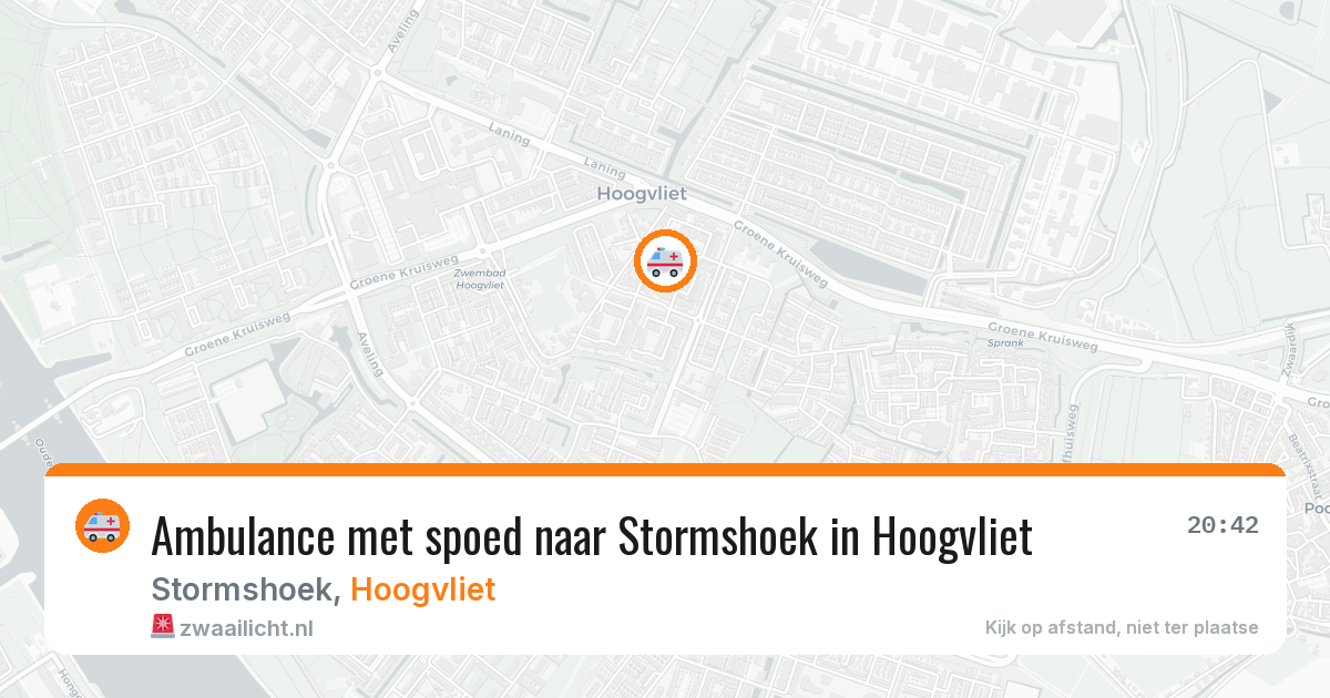 Ambulance met spoed naar Stormshoek in Hoogvliet — 19 mei 2026