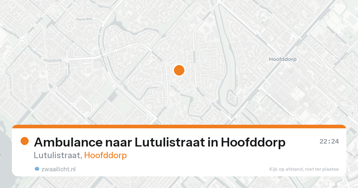 Ambulance naar Lutulistraat in Hoofddorp — 8 jun 2026