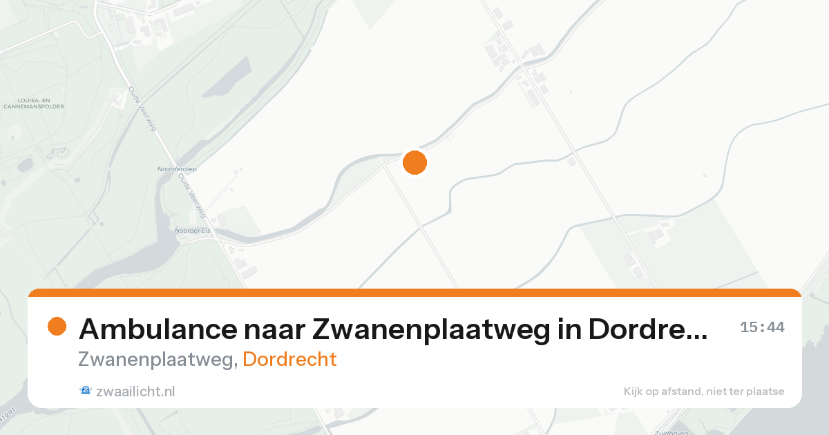 Ambulance naar Zwanenplaatweg in Dordrecht — 17 aug 2026