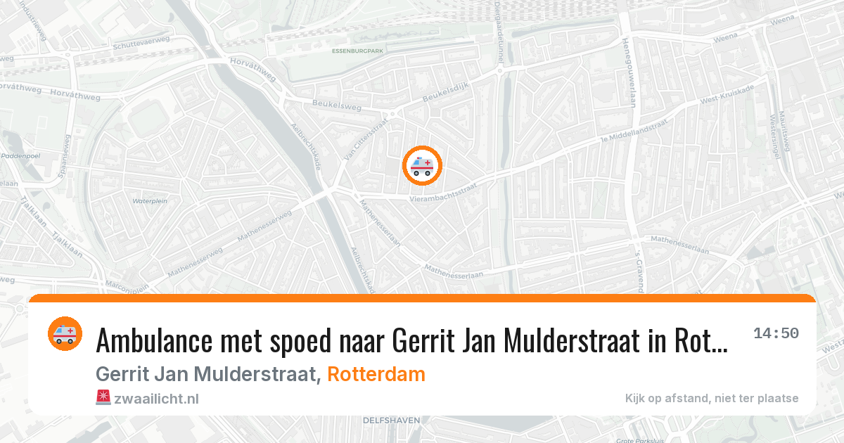 Ambulance met spoed naar Gerrit Jan Mulderstraat in Rotterdam — 11 mei 2026