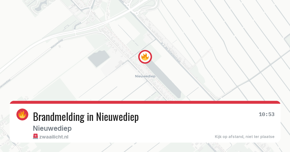 Brandmelding in Nieuwediep — 24 jun 2026