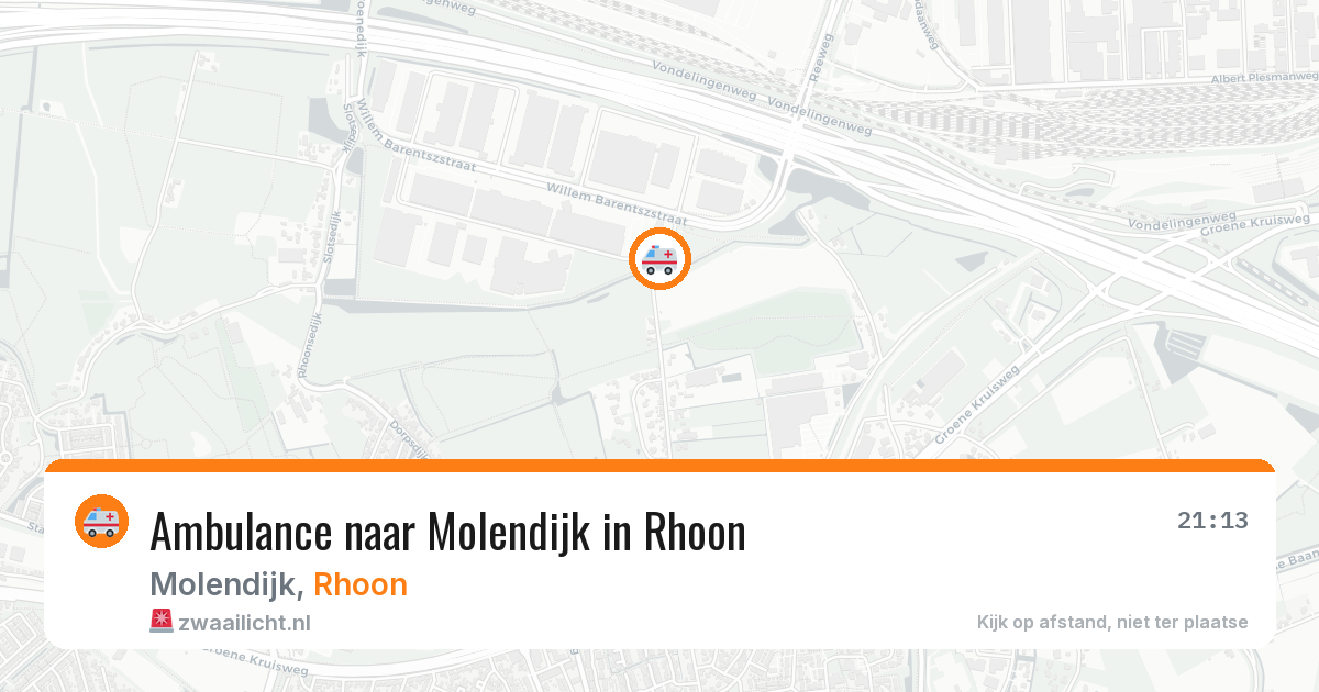 Ambulance naar Molendijk in Rhoon — 23 mrt 2026