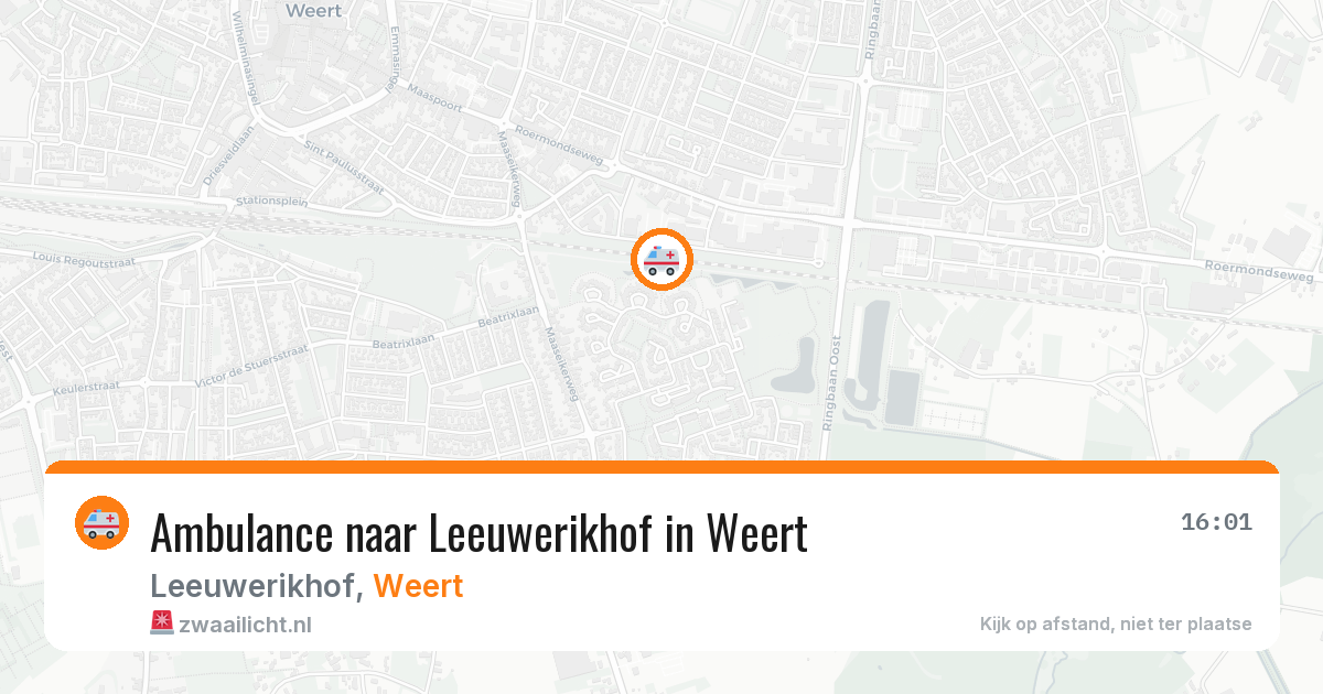Ambulance naar Leeuwerikhof in Weert — 16 jun 2026