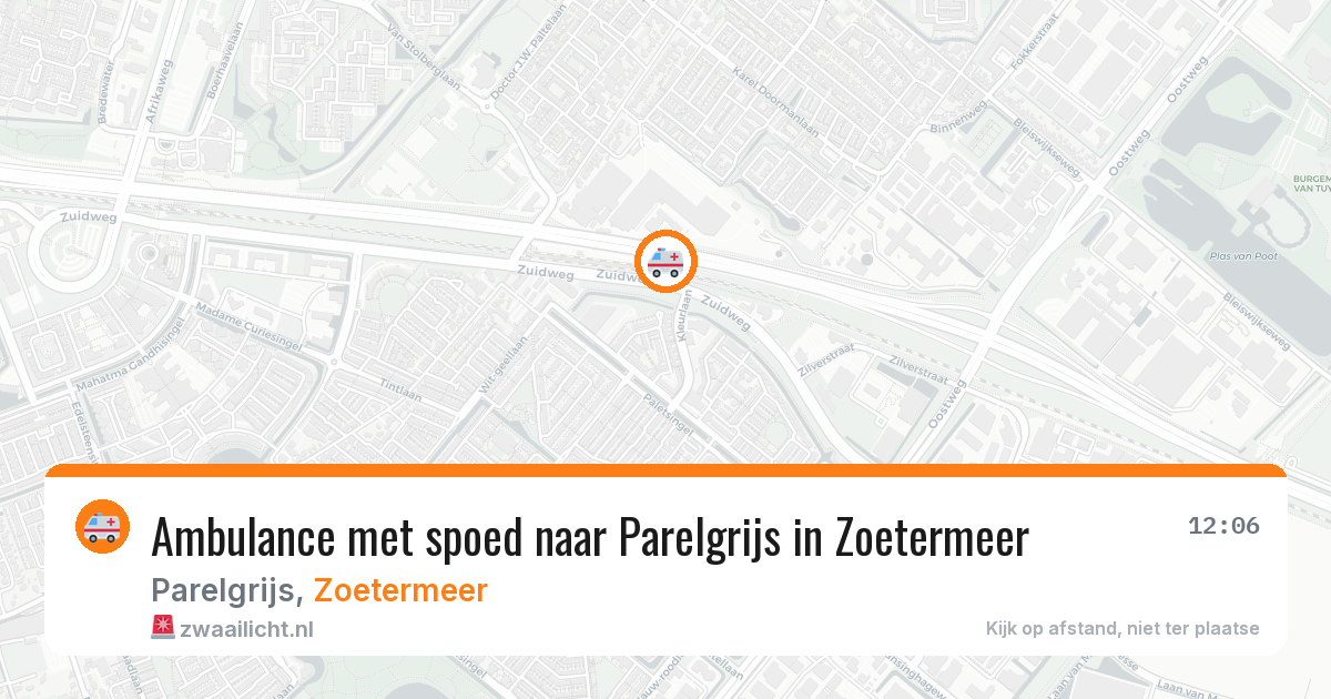 Ambulance met spoed naar Parelgrijs in Zoetermeer — 13 jul 2026