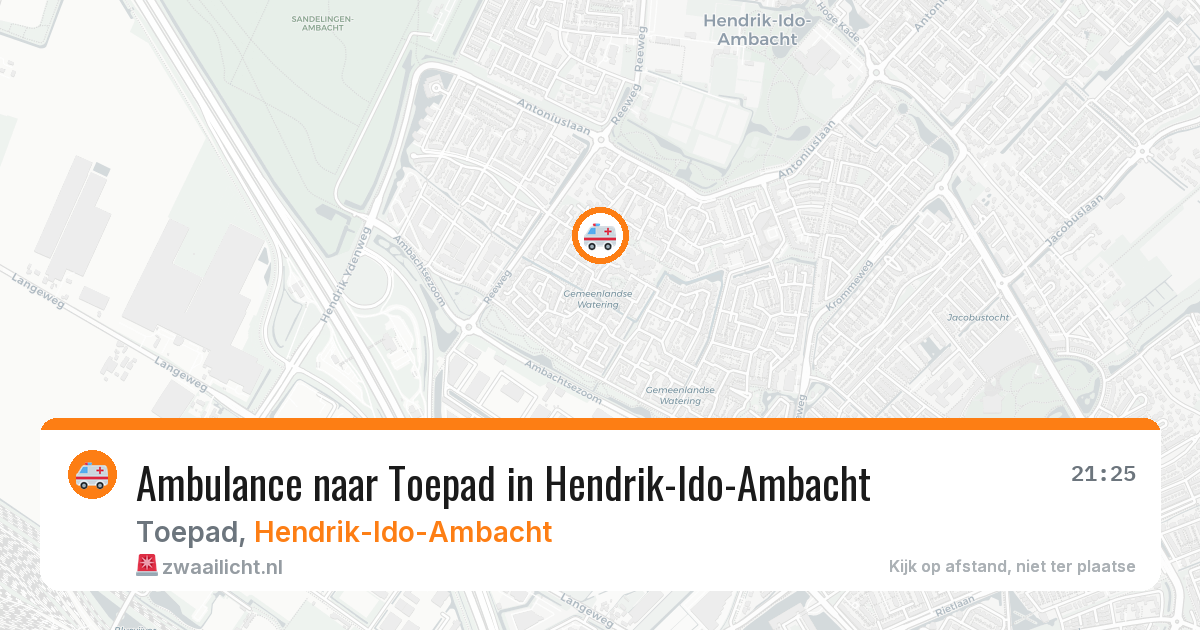 Ambulance naar Toepad in Hendrik-Ido-Ambacht — 4 apr 2026