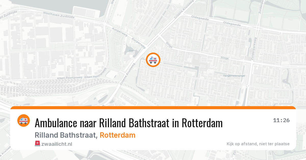 Ambulance naar Rilland Bathstraat in Rotterdam — 1 jun 2026