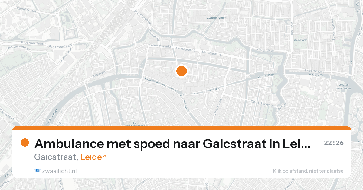 Ambulance met spoed naar Gaicstraat in Leiden — 7 jun 2026
