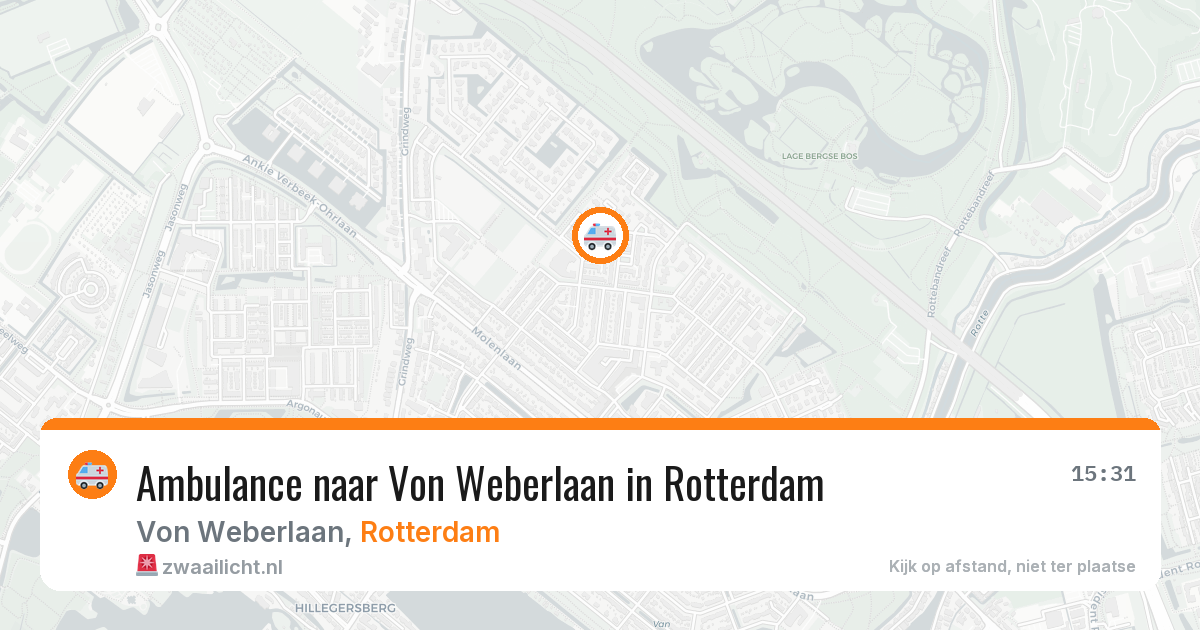Ambulance naar Von Weberlaan in Rotterdam — 4 jul 2026