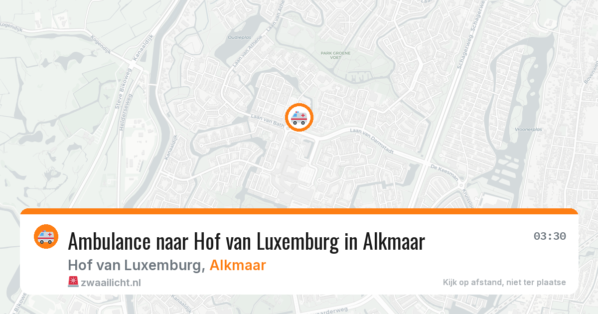 Ambulance naar Hof van Luxemburg in Alkmaar — 24 jun 2026