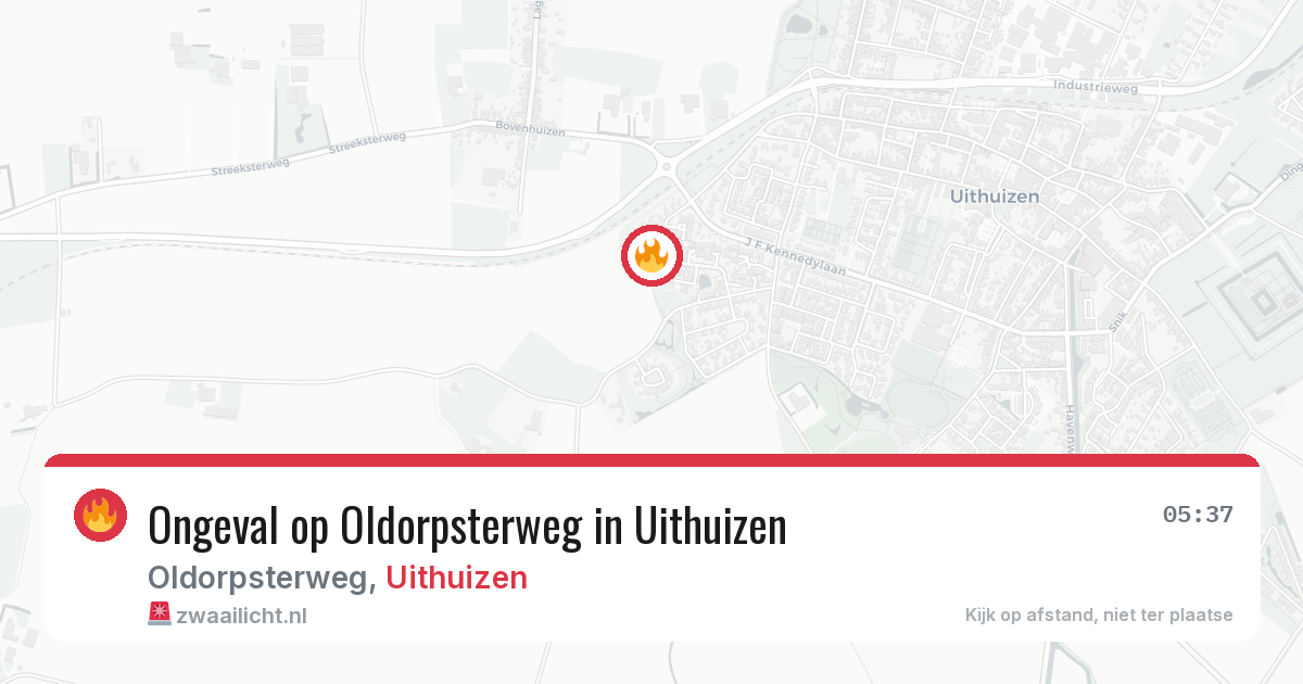 Ongeval op Oldorpsterweg in Uithuizen — 9 jun 2026