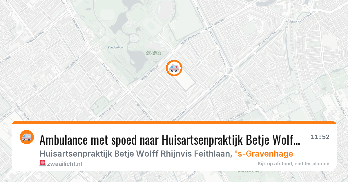 Ambulance met spoed naar Huisartsenpraktijk Betje Wolff Rhijnvis Feithlaan in 's-Gravenhage — 11 feb 2026