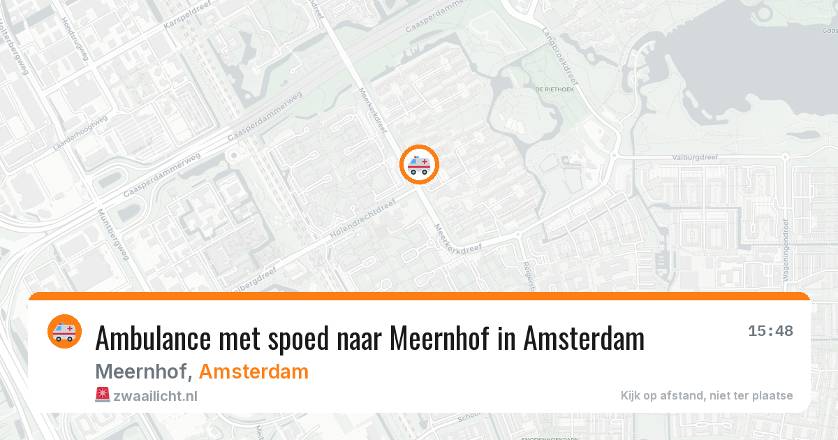 Ambulance met spoed naar Meernhof in Amsterdam — 26 mei 2026