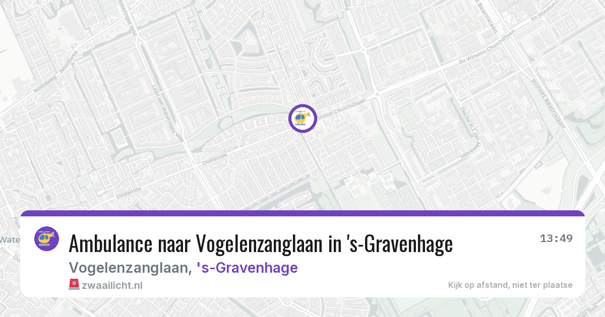 Ambulance naar Vogelenzanglaan in 's-Gravenhage — 4 apr 2026