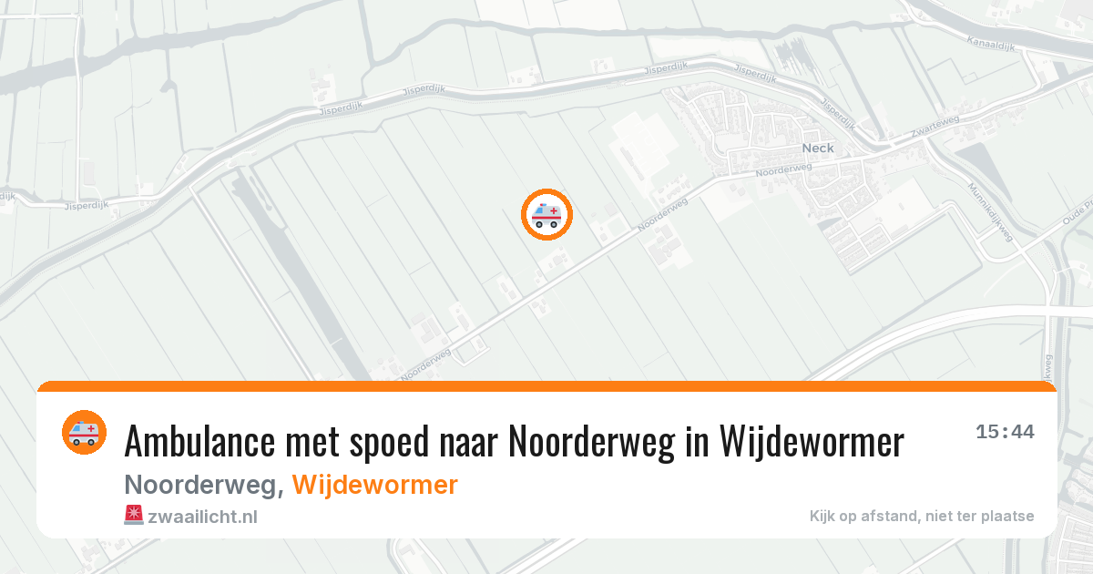Ambulance met spoed naar Noorderweg in Wijdewormer — 9 mei 2026