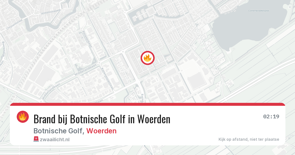 Brand bij Botnische Golf in Woerden — 23 feb 2026