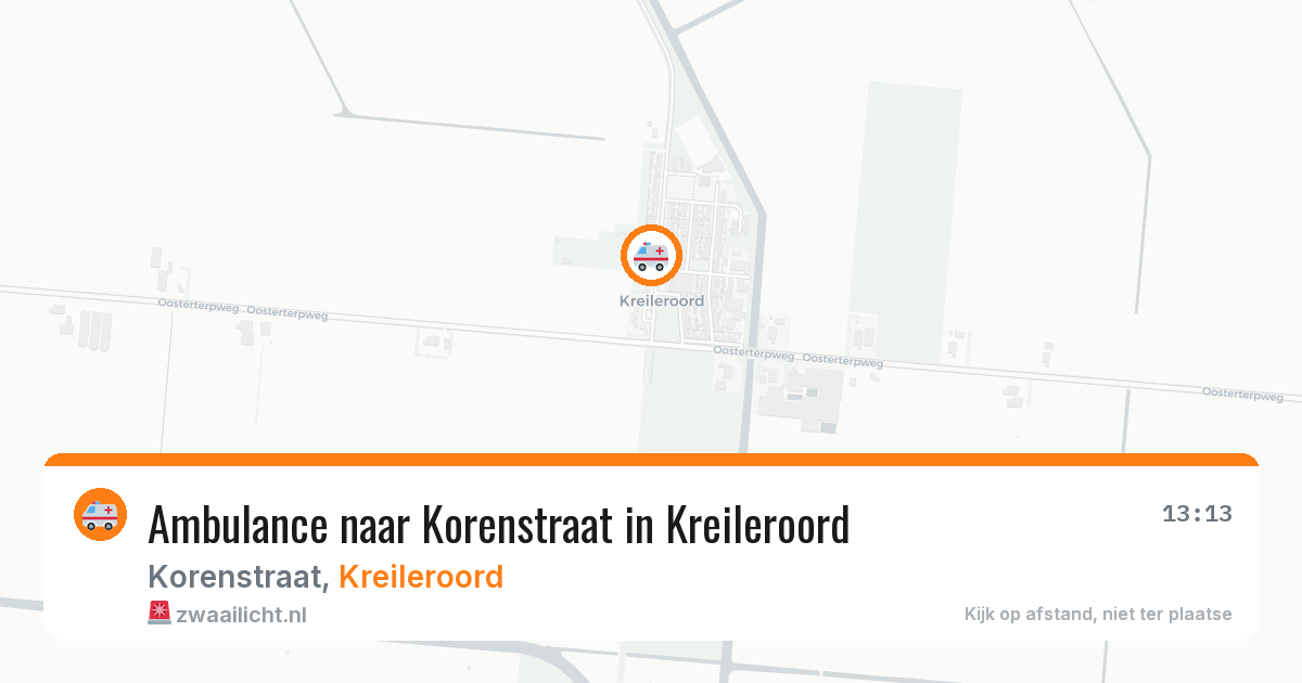 Ambulance naar Korenstraat in Kreileroord — 12 mei 2026