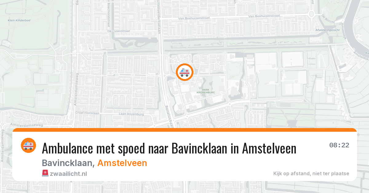Ambulance met spoed naar Bavincklaan in Amstelveen — 16 jun 2026