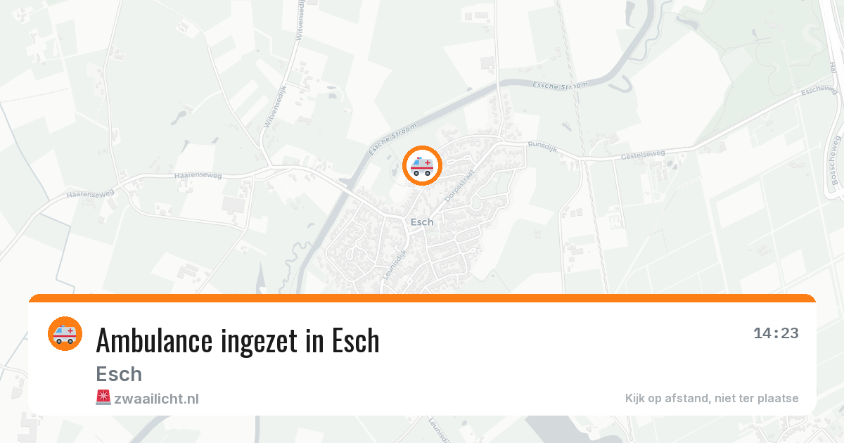 Ambulance ingezet in Esch — 5 aug 2026
